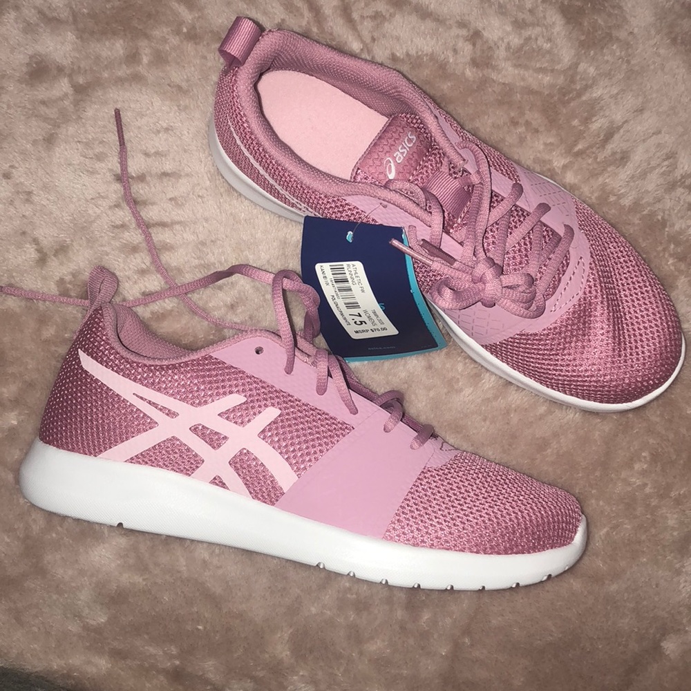 Pink Asics KANMEI MX women athletic running shoe